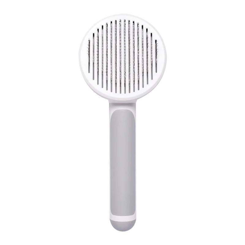 Handheld Self-Cleaning Steel Wire Cat Brush for Efficient Hair Removal