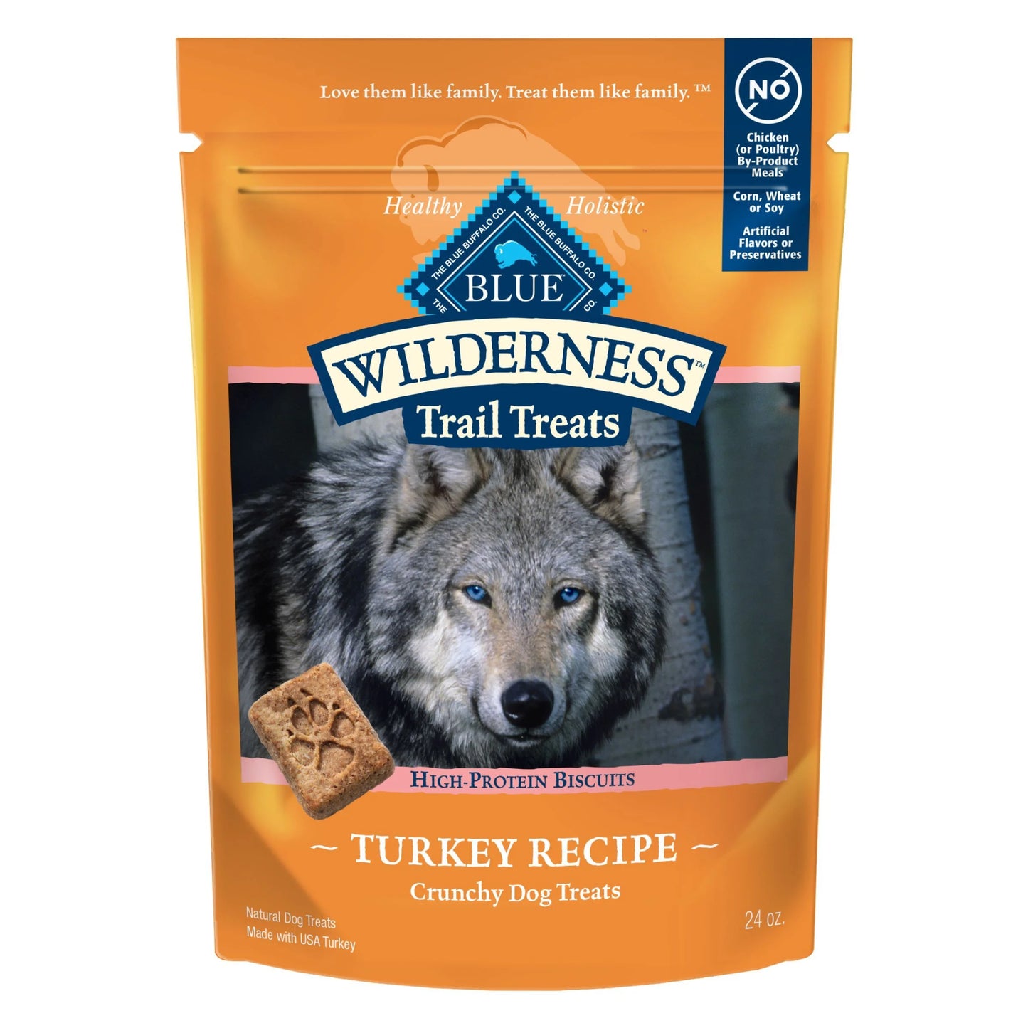 Wilderness Trail Treats Dog Biscuits Crunchy Dog Treats, Turkey, 24-Oz Bag